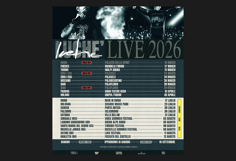 “Luchè Arena Tour” e le date del "Summer Tour 2026"