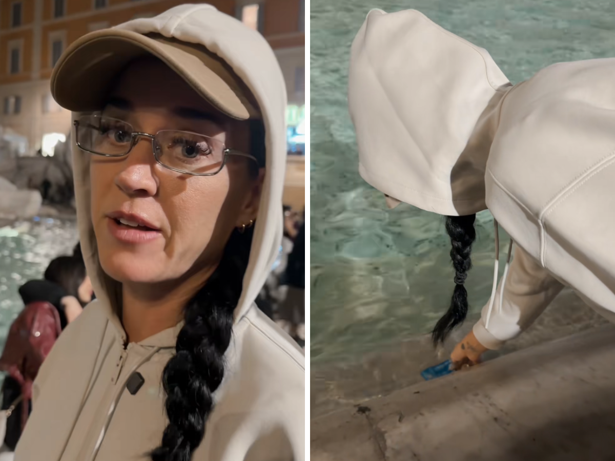 Katy Perry a Roma mette la carta di credito nella Fontana di Trevi