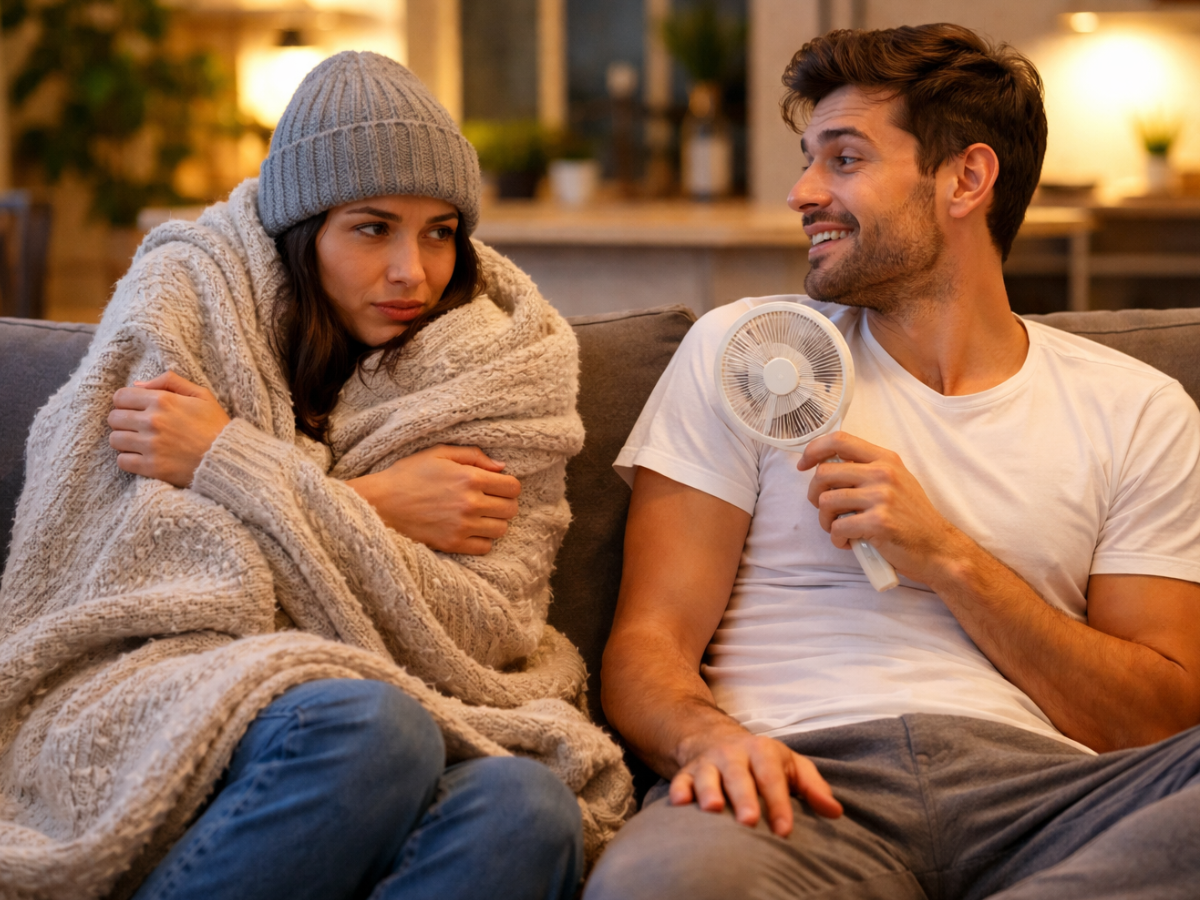 Uno ha freddo e l’altro ha caldo: perché succede in ogni coppia?