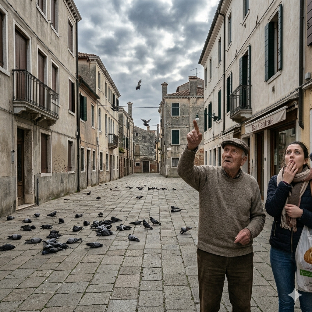 A Bojon, in Veneto, piovono piccioni morti