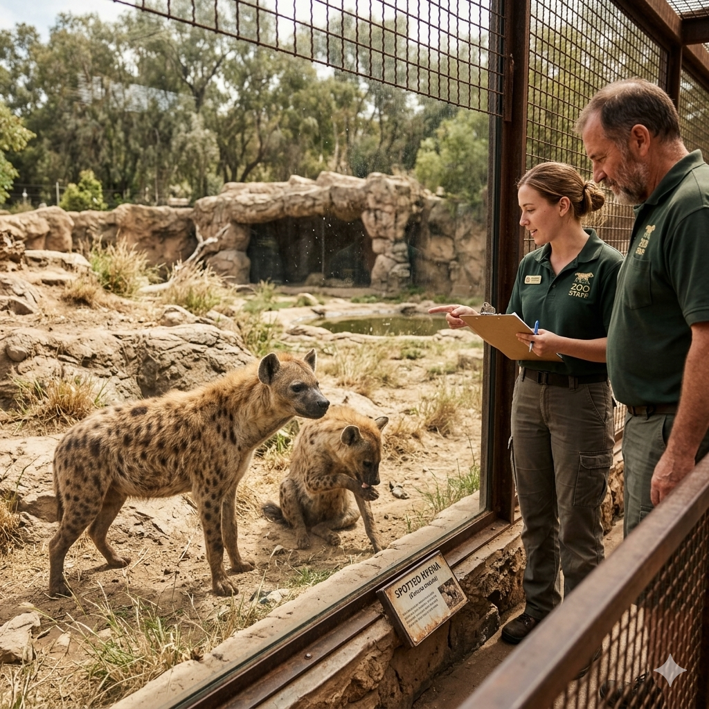 Zoo, tentano per due anni di far accoppiare due iene, ma erano maschi
