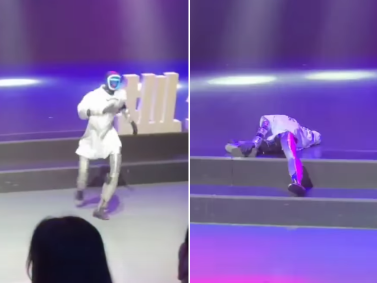 Robot umanoide cade sul palco ballando Michael Jackson: il video