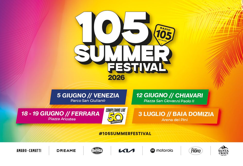 105 SUMMER FESTIVAL 2026: TUTTI I PARTNER