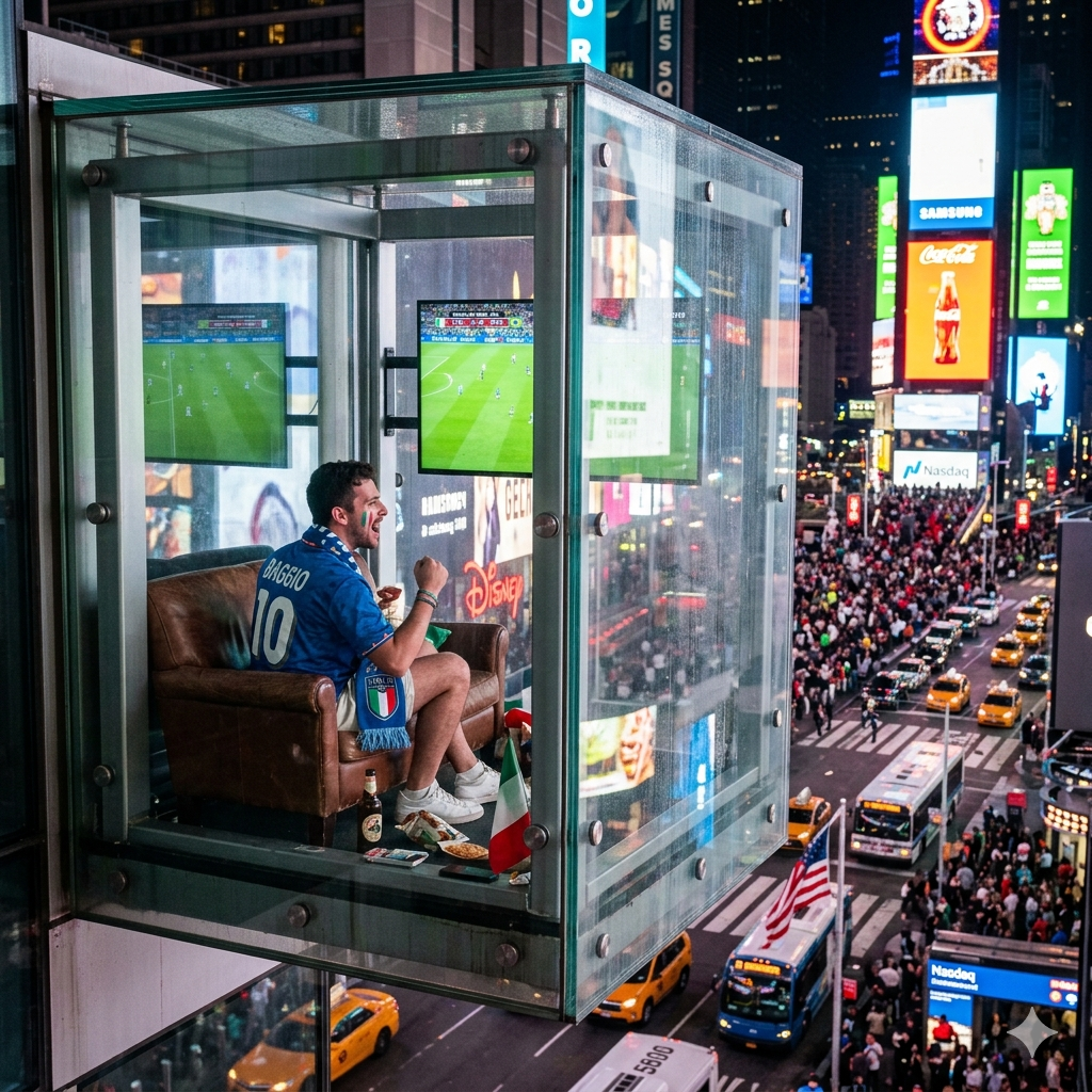 Cercasi tifoso disposto a guardarsi i Mondiali da Times Square per 50mila dollari
