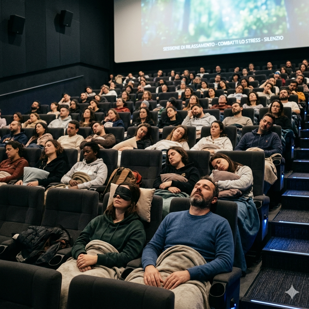 Contro lo stress si va al cinema a dormire