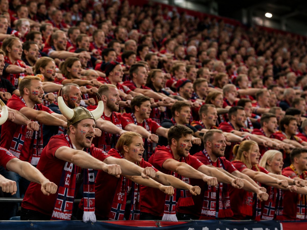"Viking Row" è la clamorosa coreografia dei tifosi della Norvegia