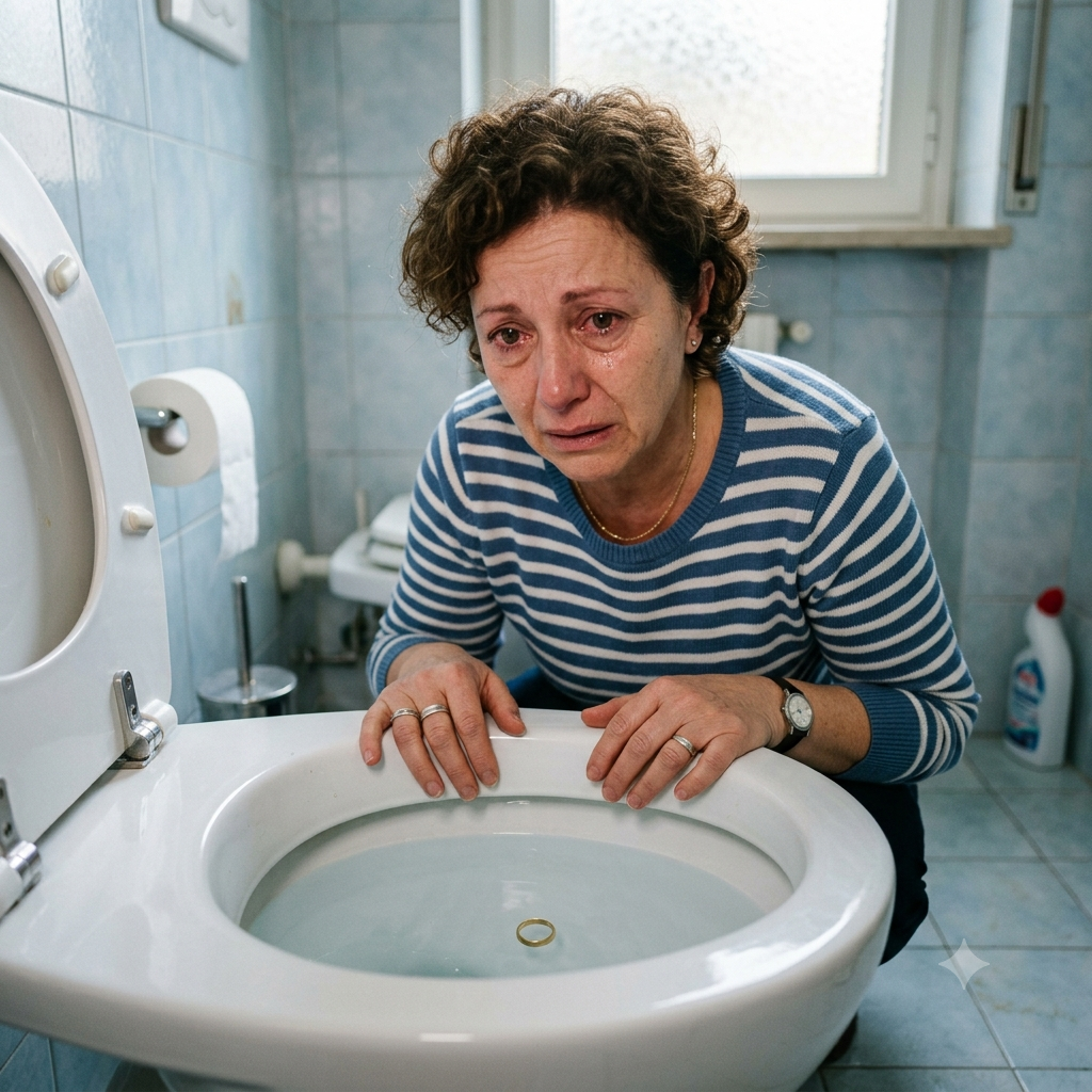 Perde l’anello di fidanzamento e lo ritrova dopo 10 anni nel water