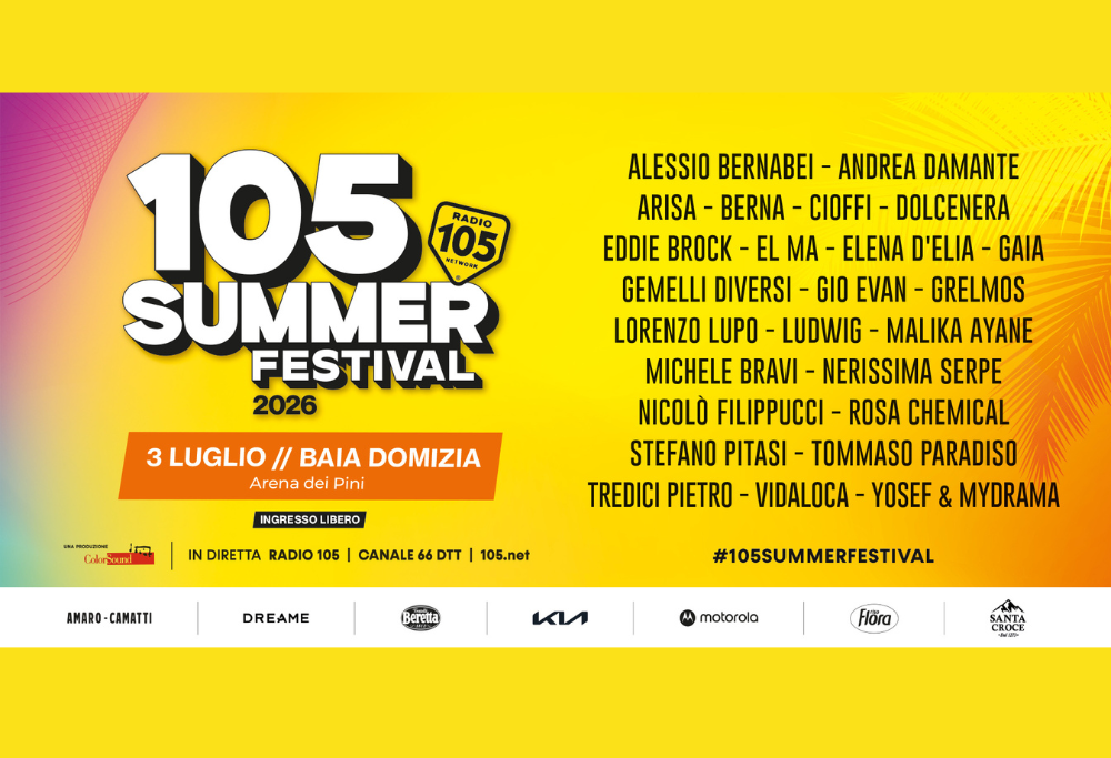 La line-up della quarta tappa del 105 Summer Festival