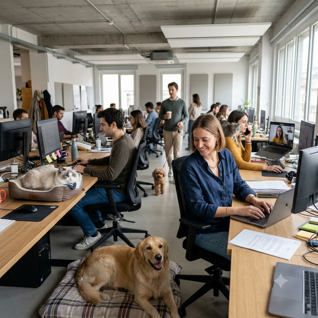 Il 55% dei lavoratori disposto a cambiare azienda pur di portare al lavoro il proprio cane o gatto