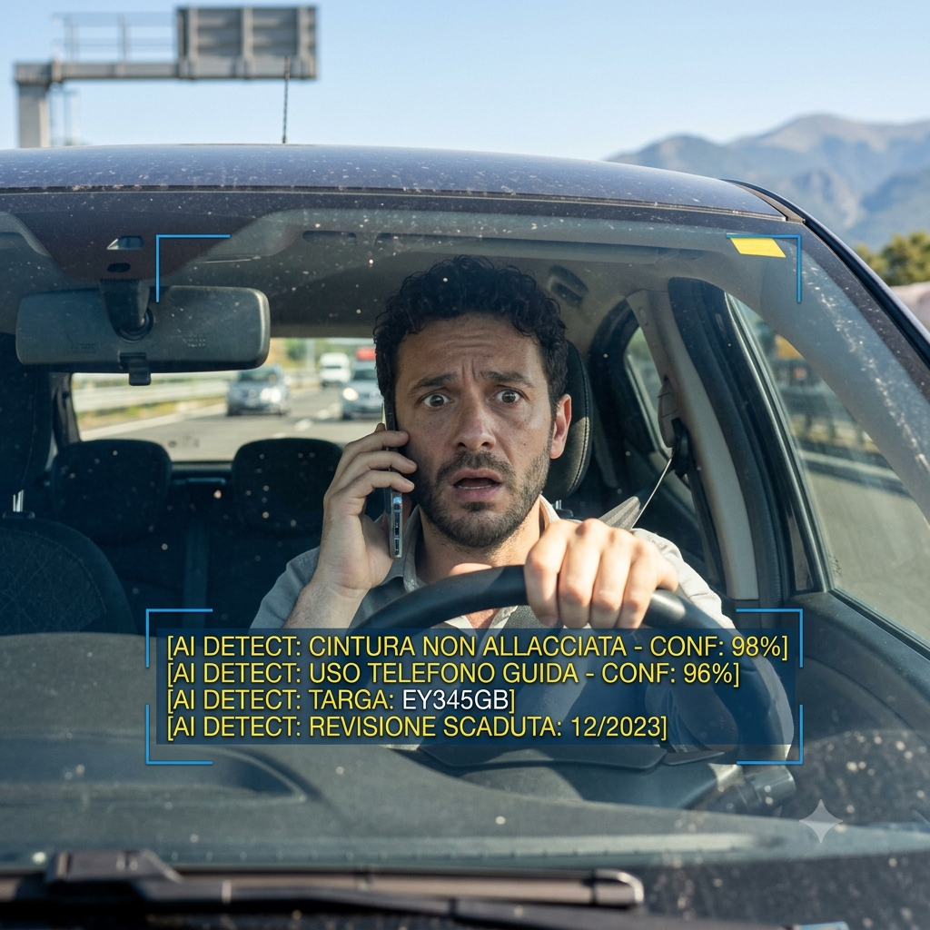 Arriva la telecamera potenziata che controlla cellulari, cinture, assicurazione e revisione