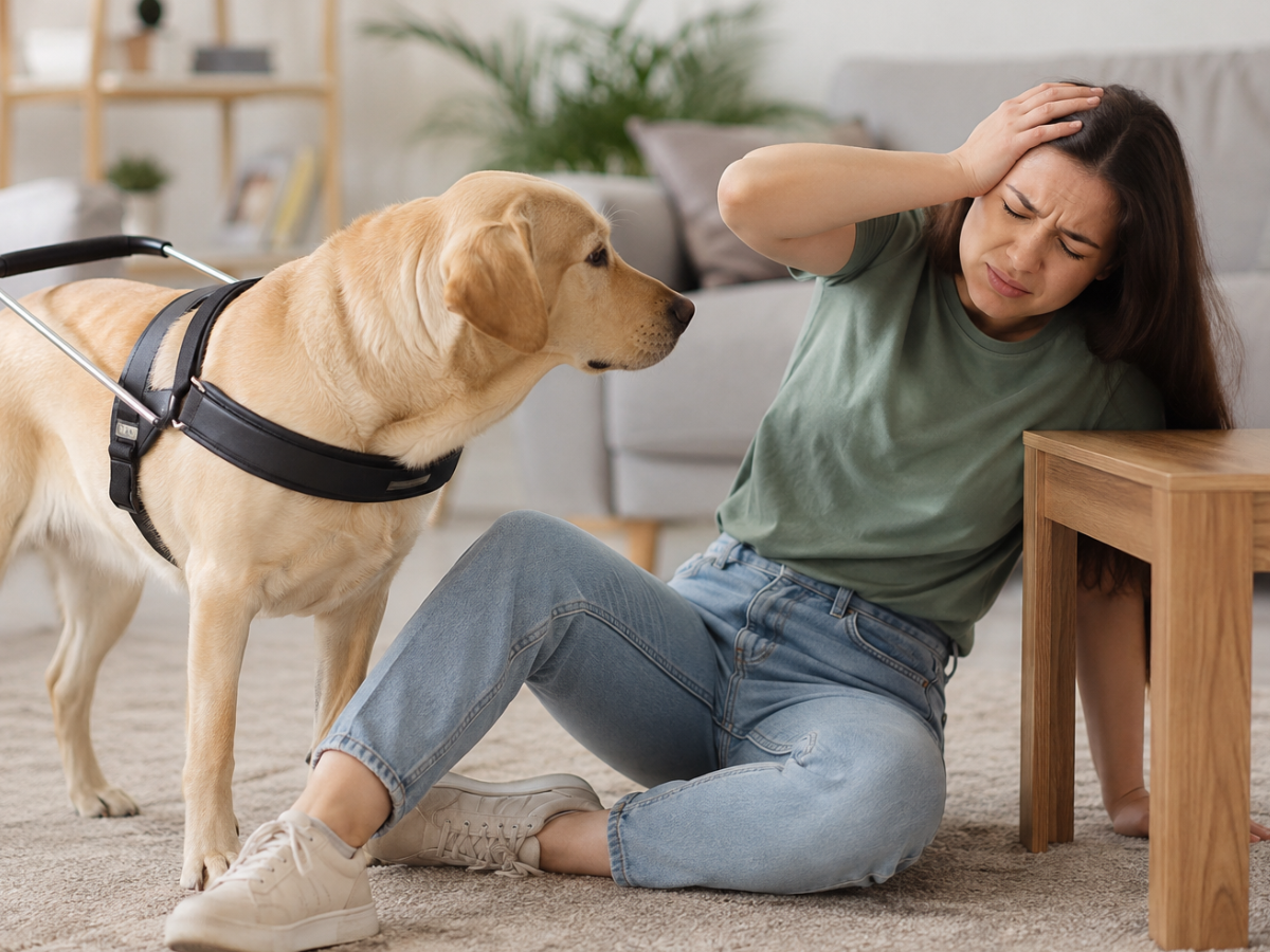 Si china verso il cane, batte la testa e torna a vedere: la storia