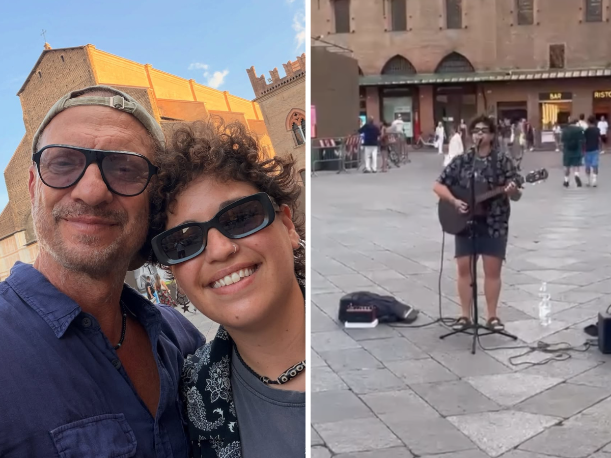 Canta "Iris" in piazza a Bologna e spunta Biagio Antonacci