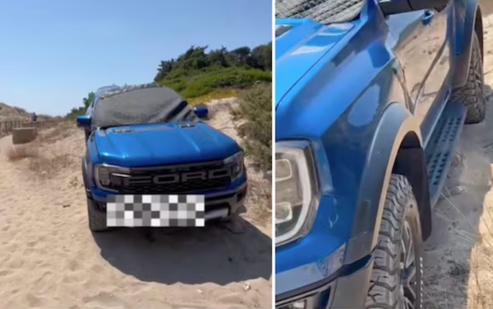 Porto Cesareo, parcheggia il pick up sulle dune: 5000 euro di multa