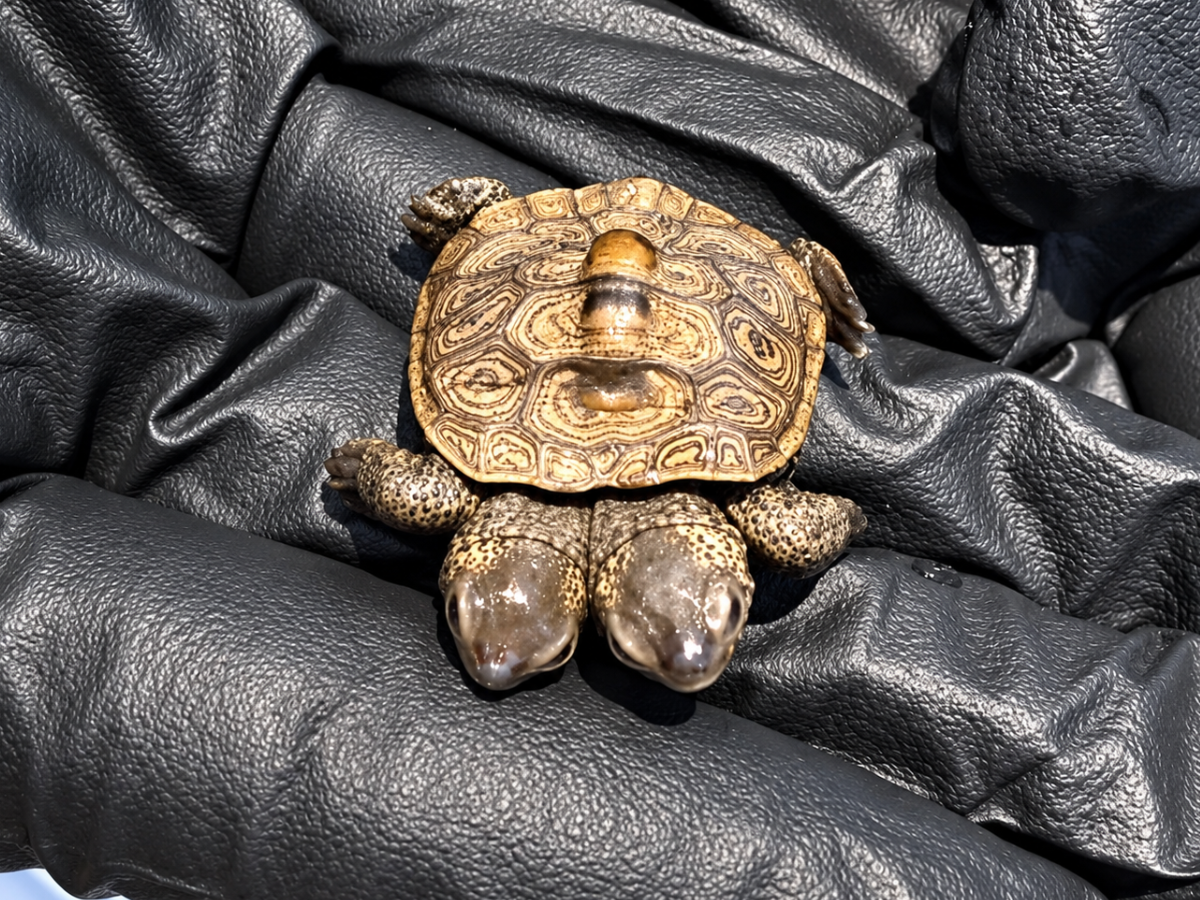 Trovata una minuscola tartaruga a due teste: l’incredibile storia
