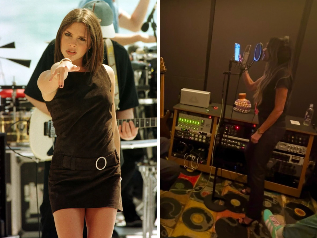 Victoria Beckham torna in studio di registrazione con il figlio Cruz