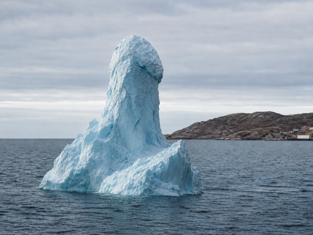 L’iceberg a forma di fallo torna virale sui social: la foto è vera