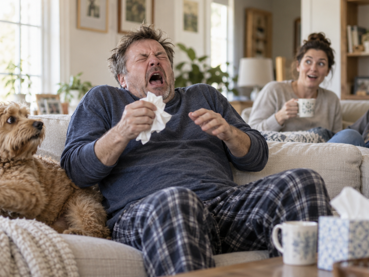 Il “dad sneeze” esiste davvero? Perché i papà starnutiscono forte