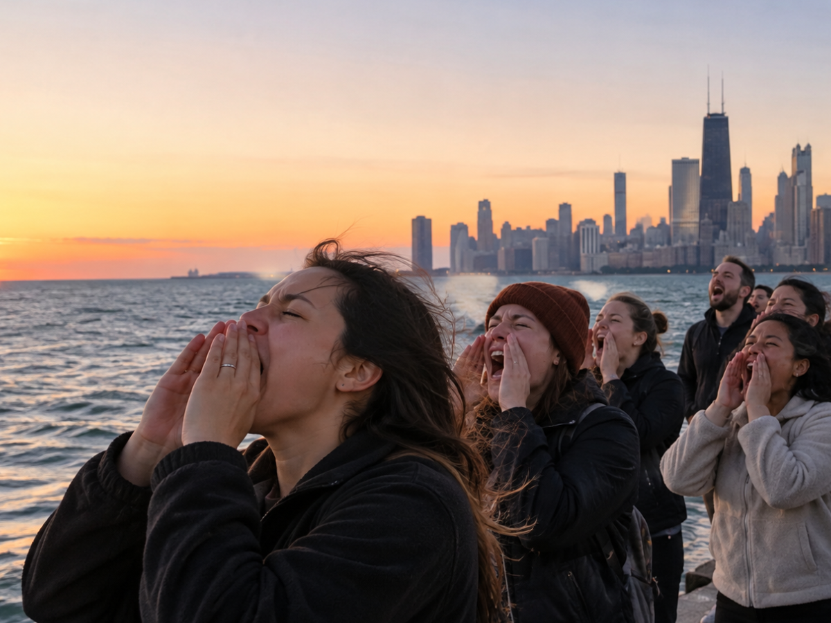 Scream Club, a Chicago si ritrovano sul lago per urlare insieme