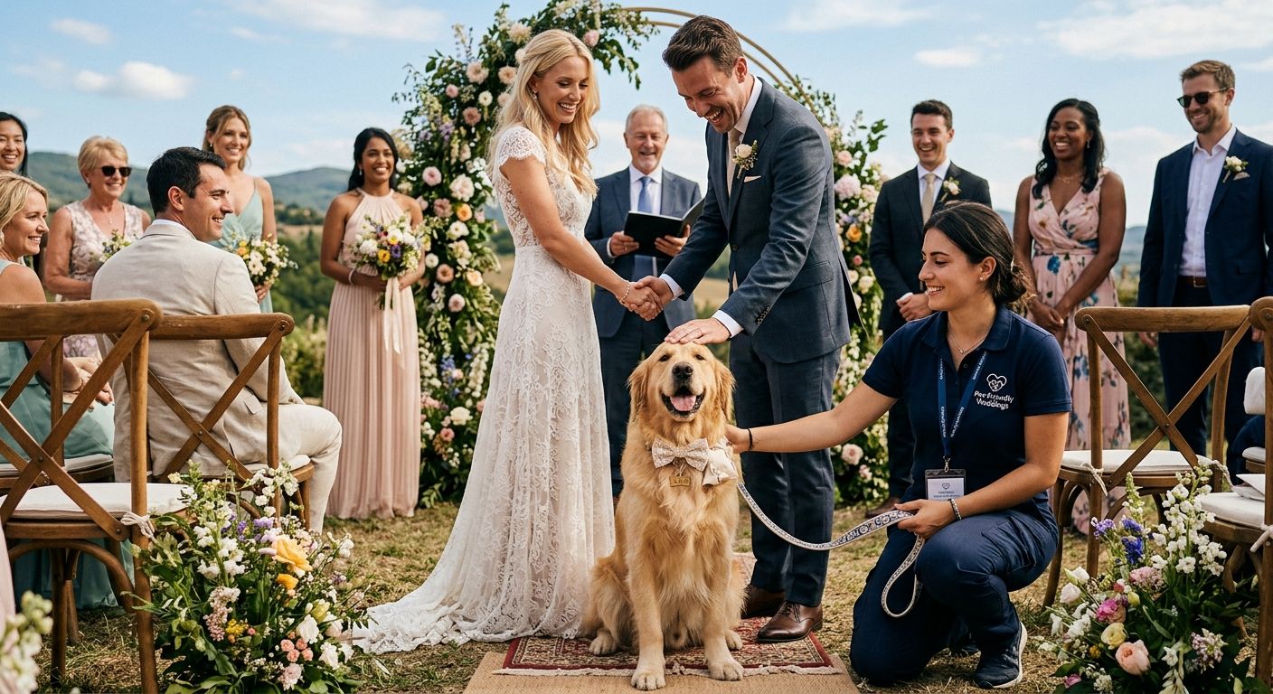 I cani al matrimonio diventano protagonisti: il boom dei “wedding dog sitter”