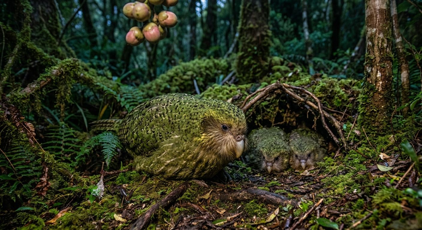 Rinascita del pappagallo kākāpō: record di nascite in Nuova Zelanda