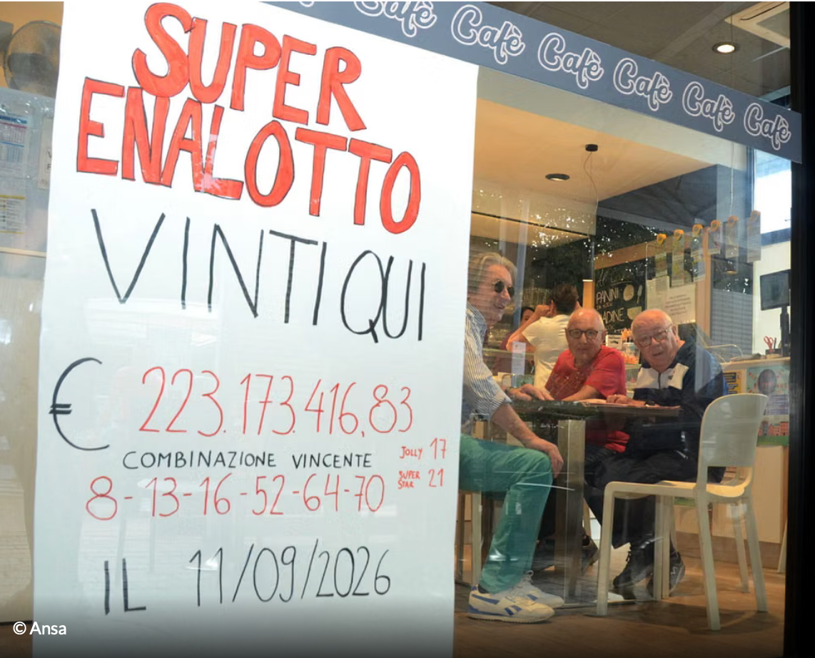Vince 223milioni al Superenalotto, l’ex moglie chiede la metà