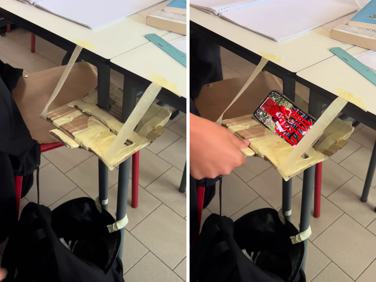 Smartphone a scuola: il trucco TikTok nascosto sotto il banco