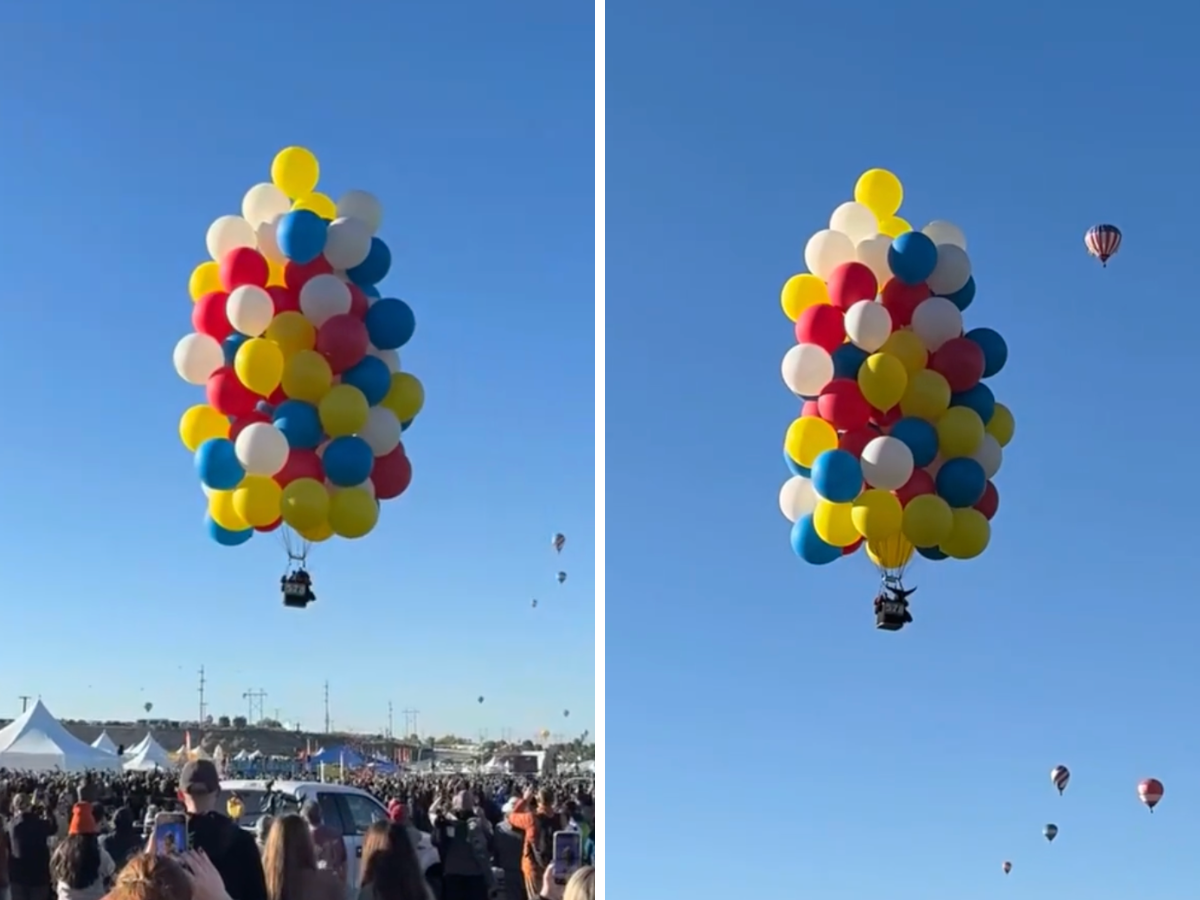 Volare come nel film “Up”? L'impresa folle con 94 palloni ad elio