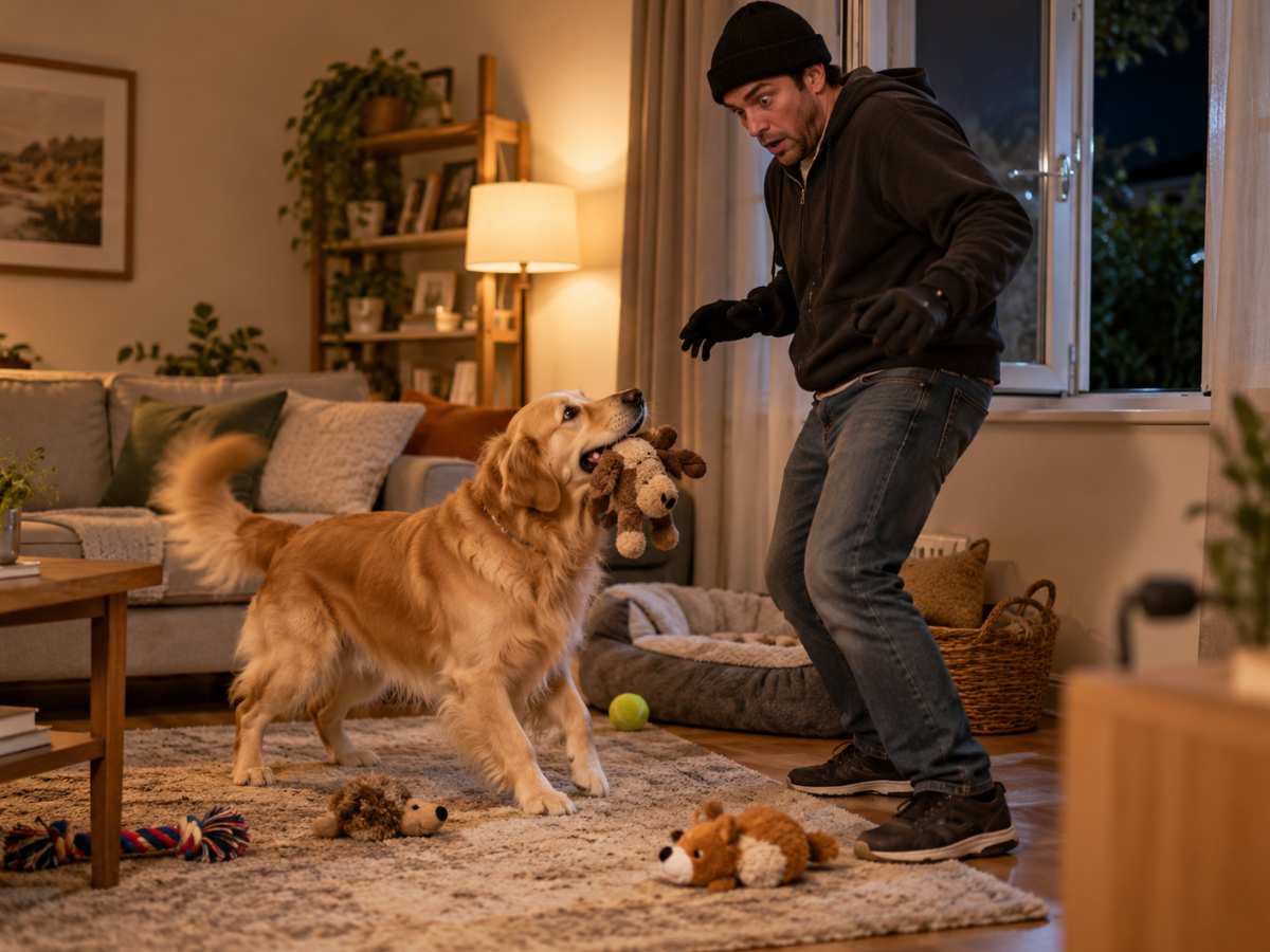 Entra un ladro, ma il cane fa l’ultima cosa che ti aspetti