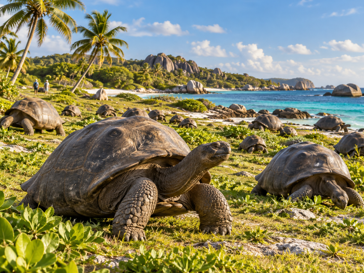 Alle Seychelles comandano le tartarughe: sono più degli umani