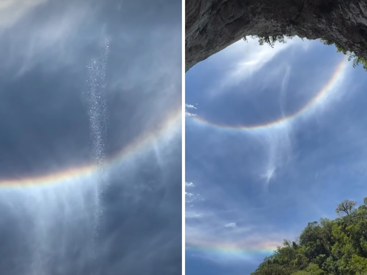 Una cascata che sembra scendere dal cielo: le immagini spettacolari