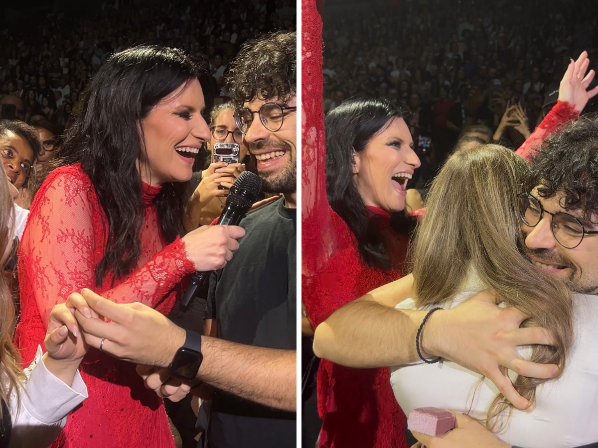 Proposta di matrimonio durante il live: Laura Pausini fa da testimone