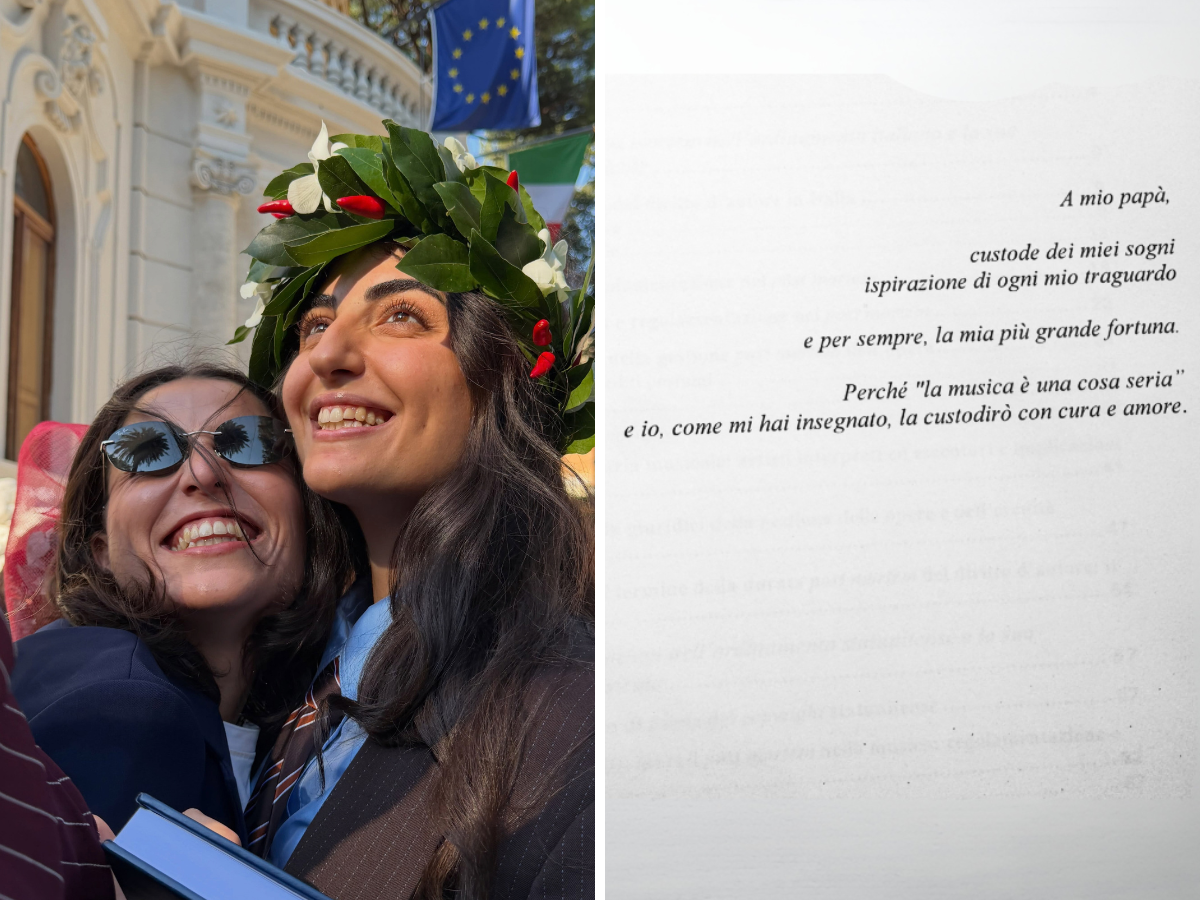 La laurea di Sofia Daniele e la commovente dedica per papà Pino