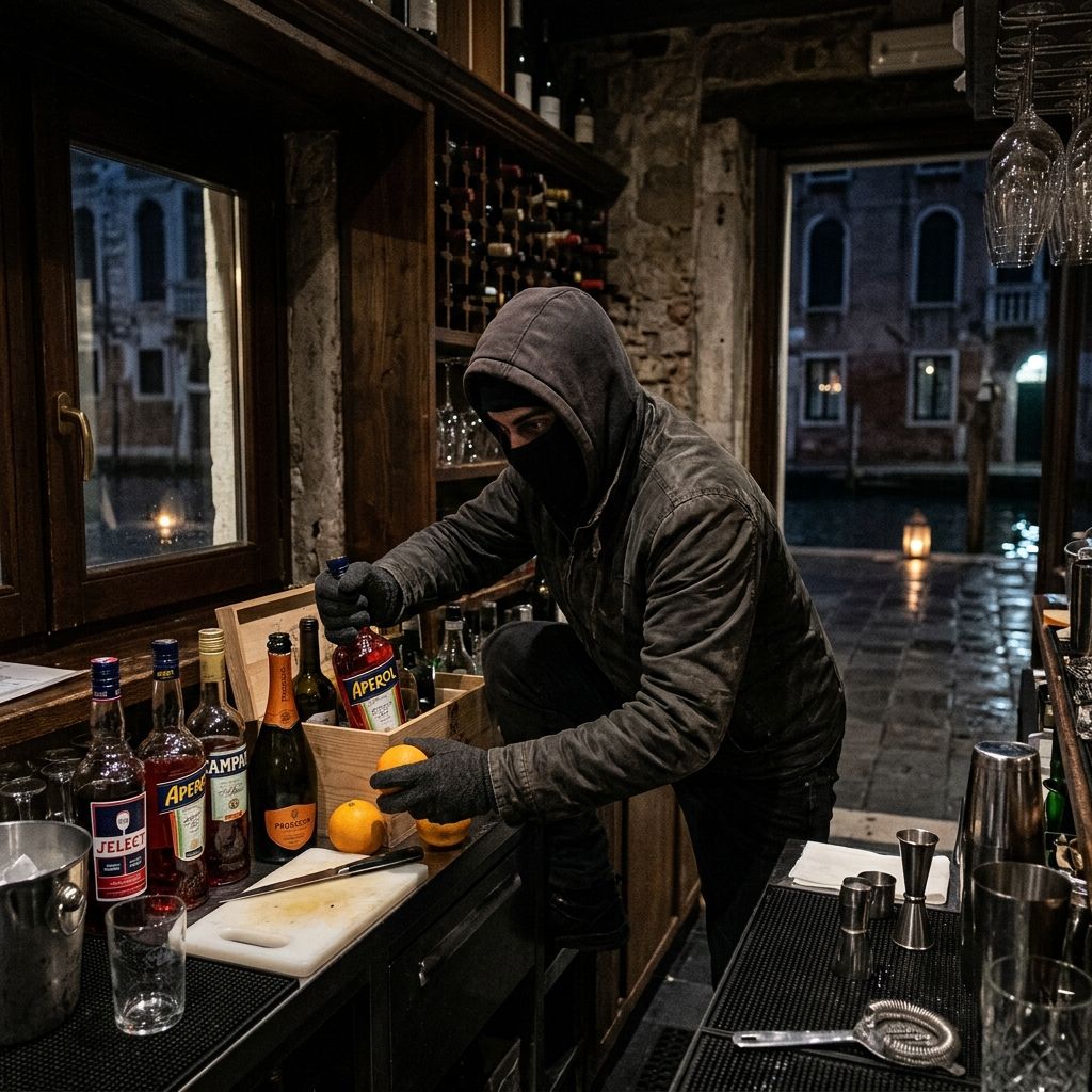 Venezia, ladro ruba solo gli ingredienti per lo spritz