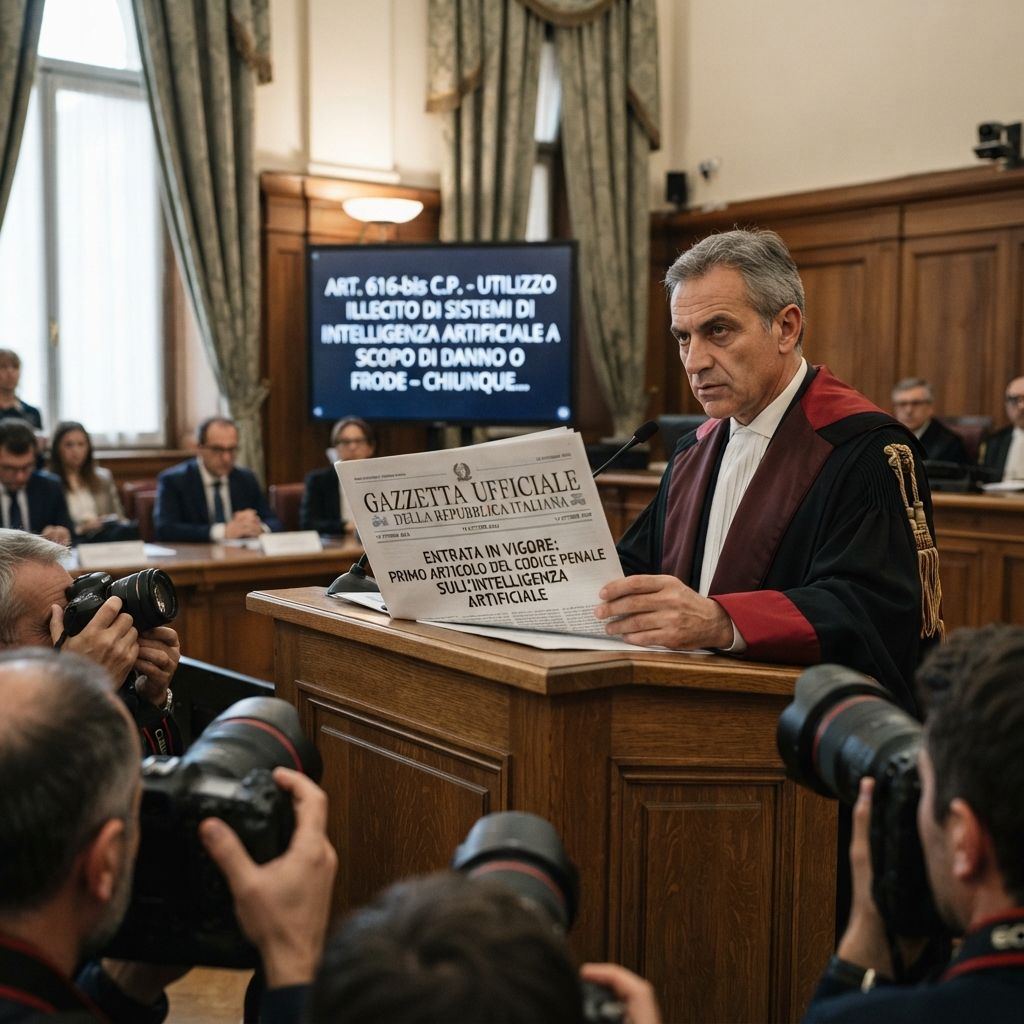 In vigore il primo articolo del Codice Penale sull’AI, ecco cosa dice