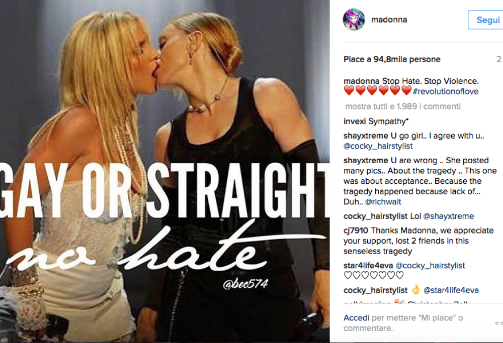 Madonna criticata per il suo tributo alle vittime di Orlando