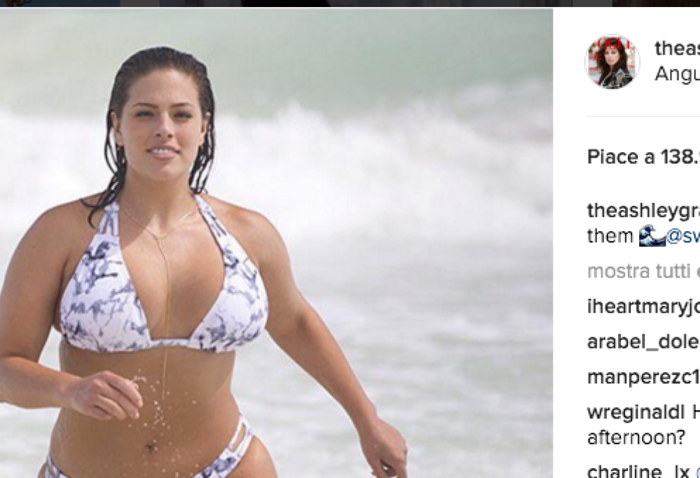 Ashley Graham  mostra senza paura  le sue imperfezioni su Instagram