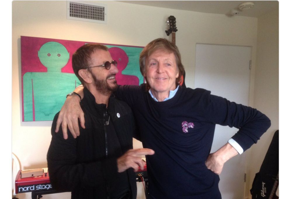 Paul McCartney e Ringo Starr insieme in studio