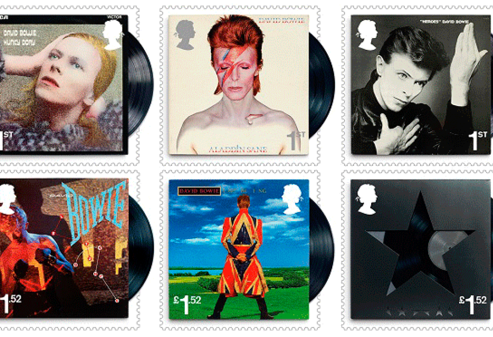 I francobolli dedicati a David Bowie inviati nella stratosfera