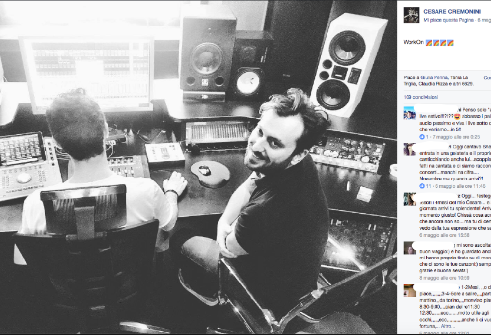 Cesare Cremonini: a Londra per  registrare il nuovo album