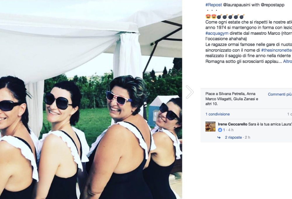 Laura Pausini conquista il web con il suo nuoto sincronizzato