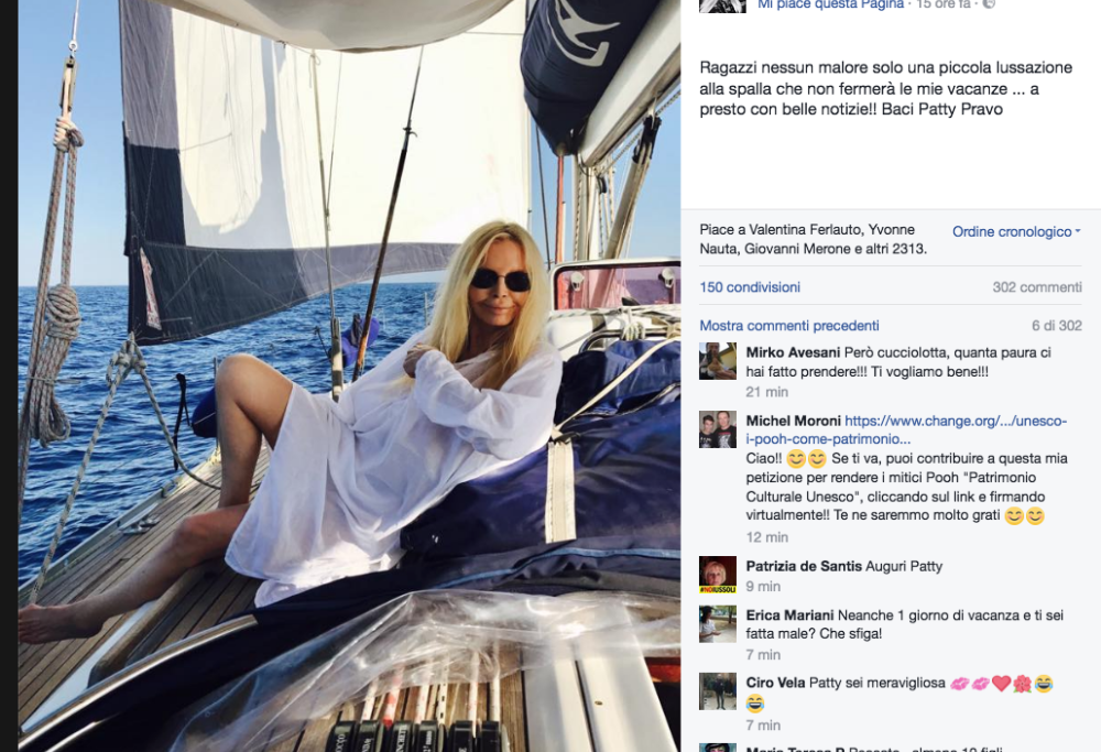 Patty Pravo si è rimessa!