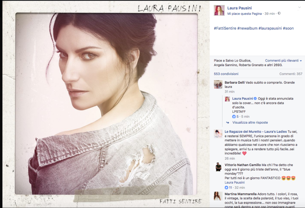 Laura Pausini rivela il titolo del nuovo album