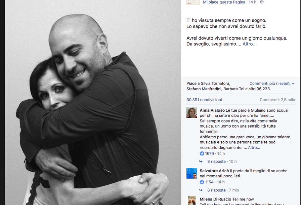 Dolores O’Riordan: Giuliano dei Negramaro la ricorda così