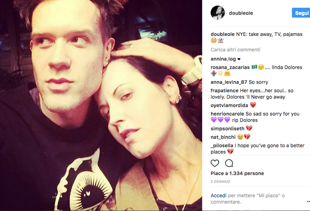 Dolores O’Riordan: il commosso ricordo del fidanzato