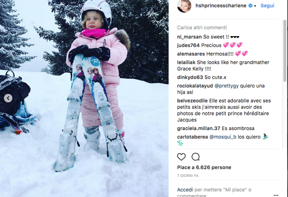 I Principini di Monaco sulla neve. E il Principe Alberto rivela che…