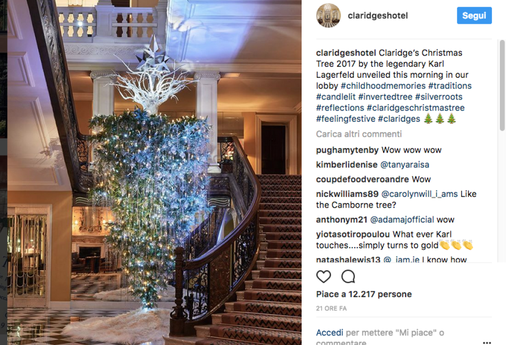 Ecco svelato l’albero di Natale di Karl Lagerfeld!