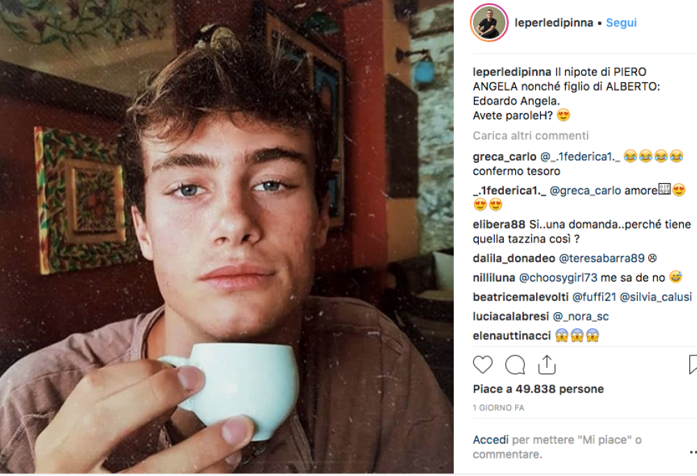 E ora è il figlio di Alberto Angela a far impazzire il web