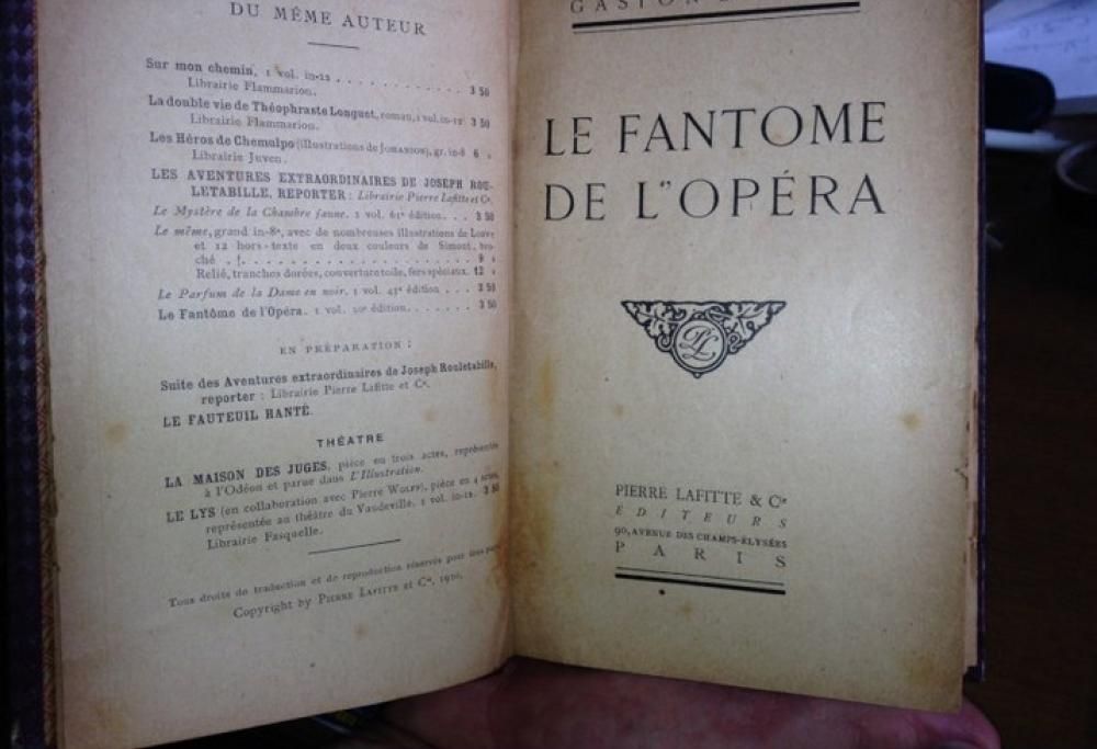 Il 23 settembre 1910 usciva “Il fantasma dell’opera” di Gaston Leroux