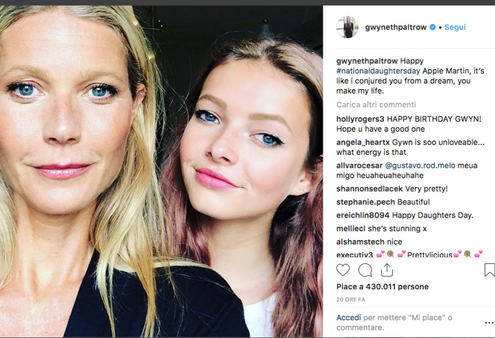 Gwyneth Paltrow e la figlia Apple sono identiche!