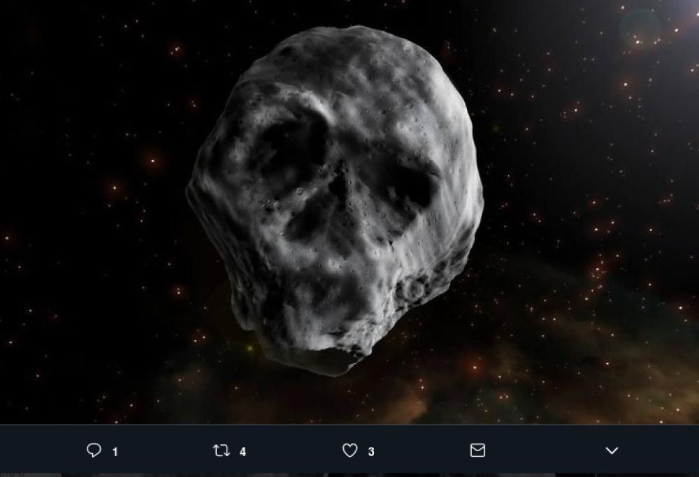 Ad Halloween arriva l’asteroide a forma di teschio!